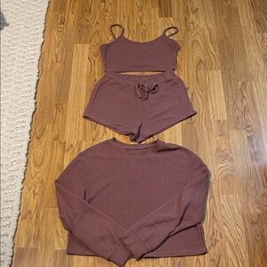 SHEIN Mauve Pajama Set